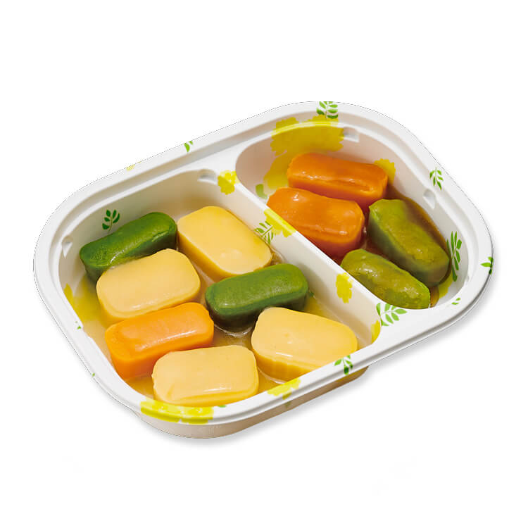 やさしいおかずセット朝のムース食 たまごと小松菜のソテー_pkg