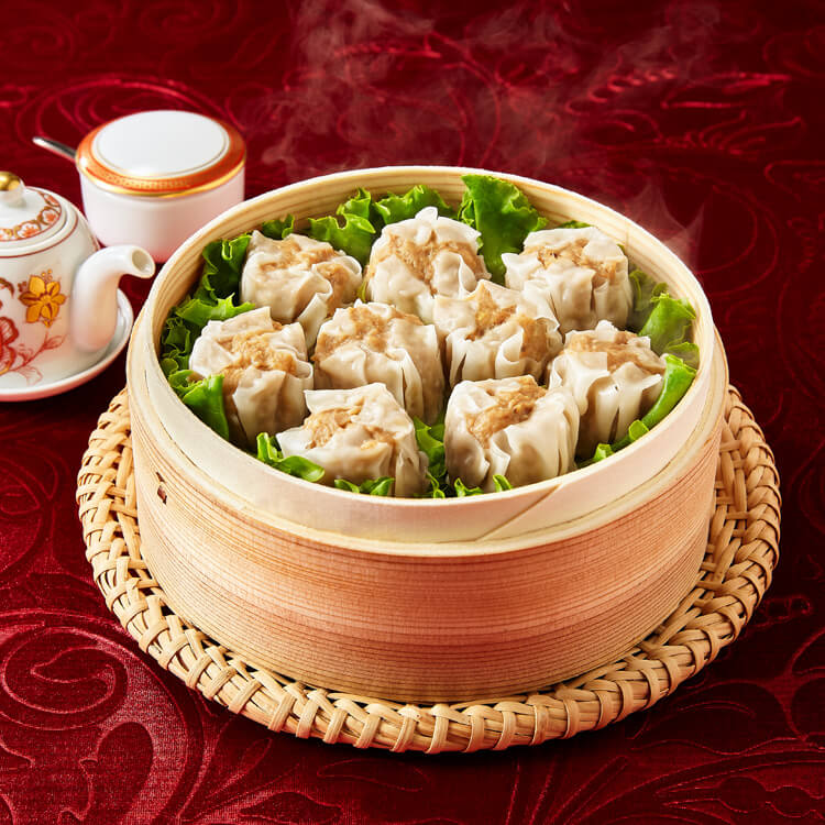 赤坂璃宮の五目シュウマイ_調理例