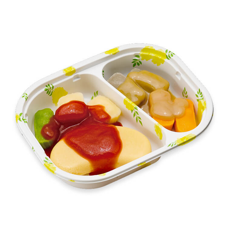 やさしいおかずセット朝のムース食 オムレツのトマトソース_pkg