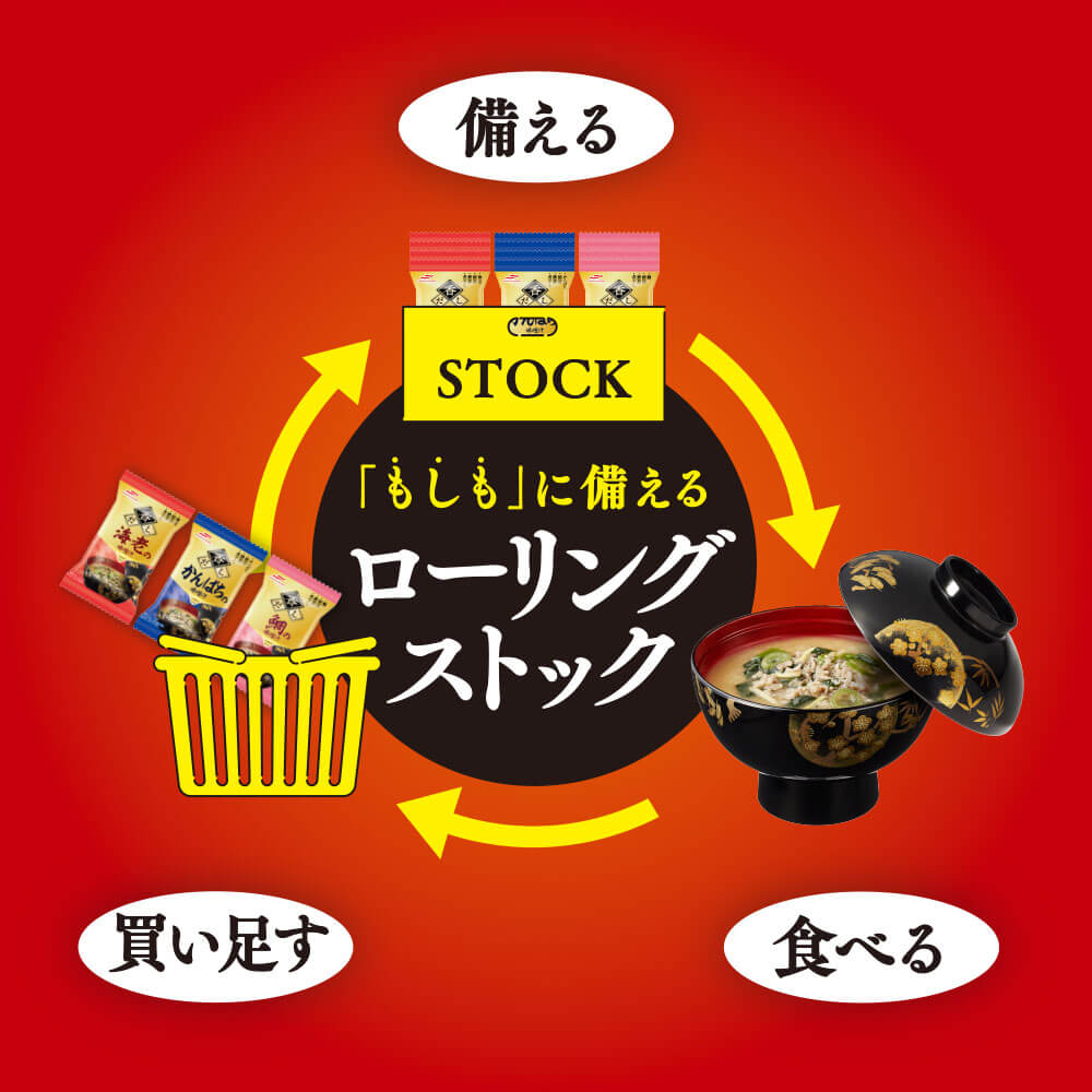 香だし味噌汁_ローリングストック