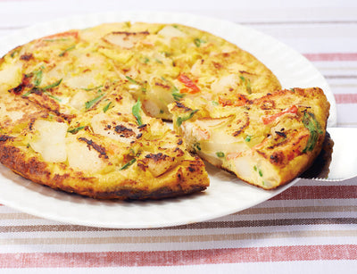 ほたてとかにのスペイン風オムレツ