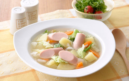 リサーラソーセージを使ったブランチスープ