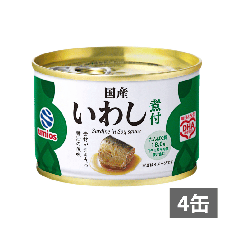 国産いわし煮付 ×4缶_pkg