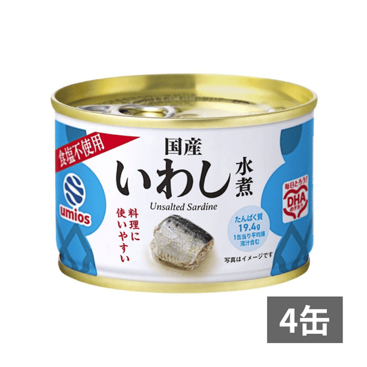 国産いわし食塩不使用×4缶
