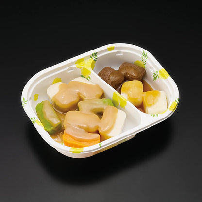 やさしいおかずセット朝のムース食　蒸し鶏のごまソース