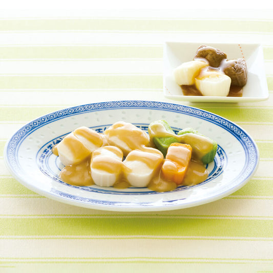 やさしいおかずセット朝のムース食　蒸し鶏のごまソース