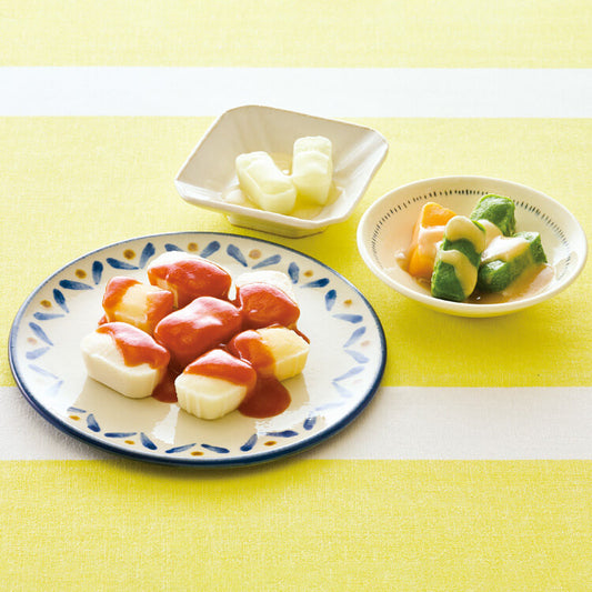 やさしいおかずセット昼・夜のムース食　チキンのトマト煮