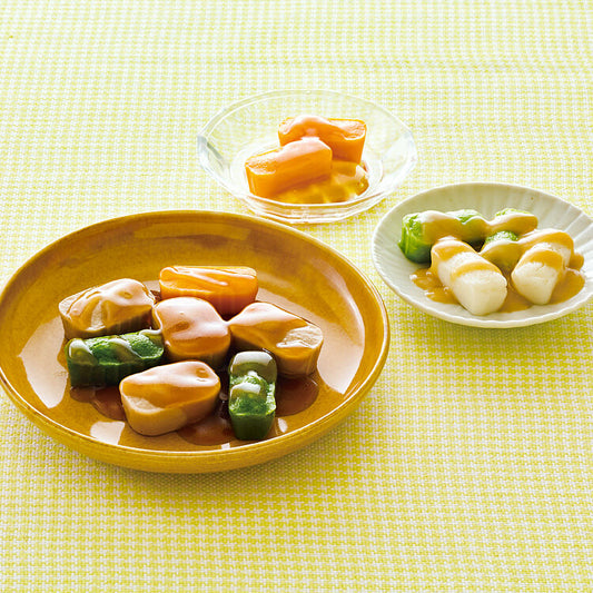 やさしいおかずセット昼・夜のムース食　牛肉のオイスター炒め