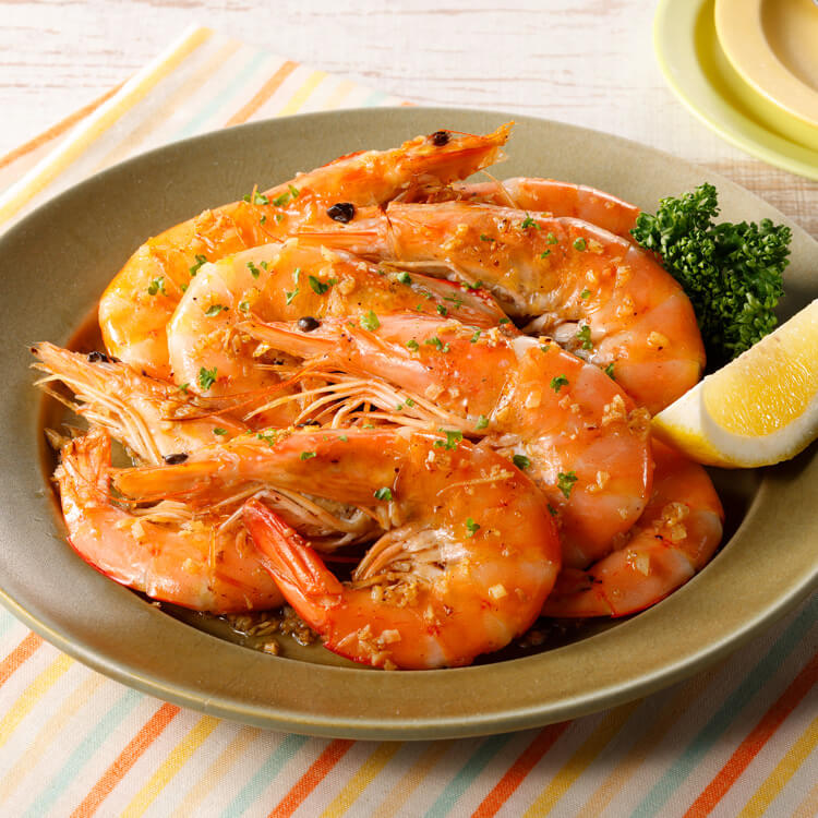 旨王（有頭えび）の料理例