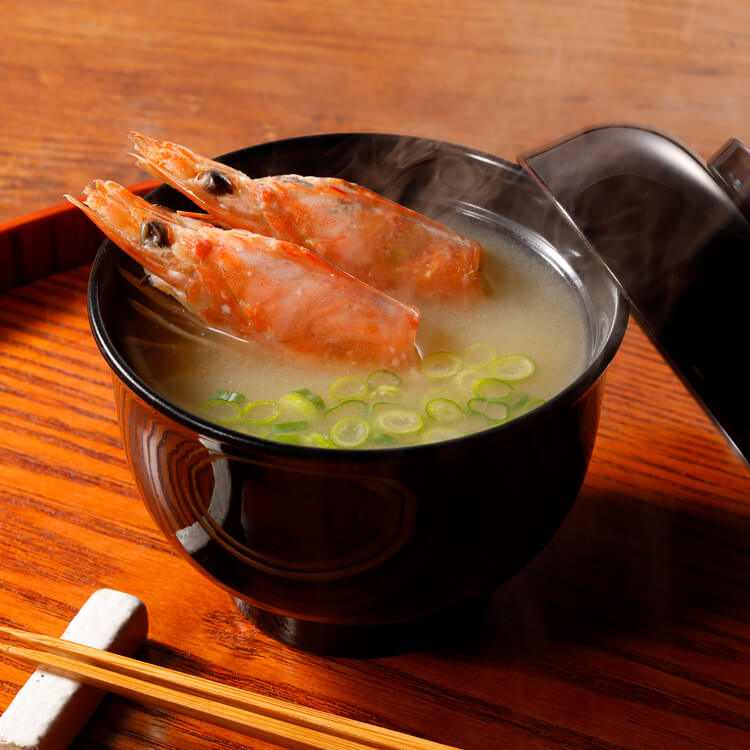 旨王（有頭えび）の料理例