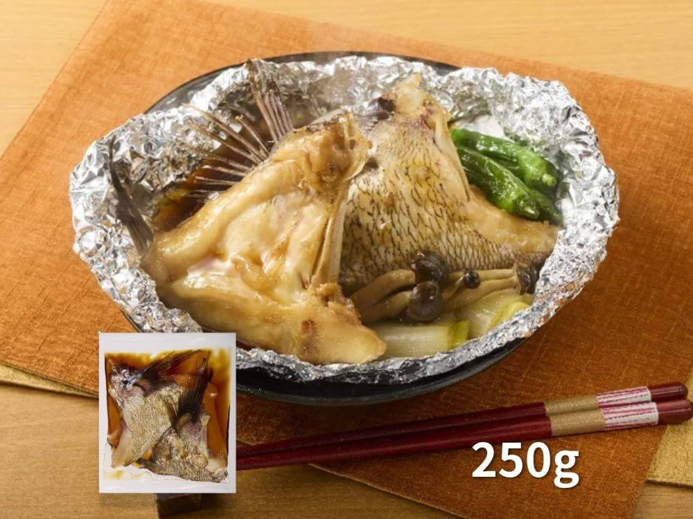 真鯛カマ漬け焼き（瓦そば風仕立て）